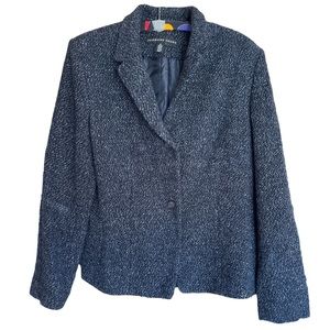 Josephine Chaus | Women’s Blue Wool Blend Blazer Size 14
